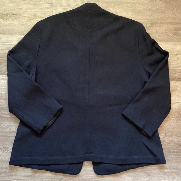 Oska Jacks Hope Wool Crepe Coat Womens IV XL 2XL Blue Blazer Jacket Asymmetrical - Picture 2 of 14